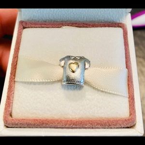 Pandora : gold / silver tee charm